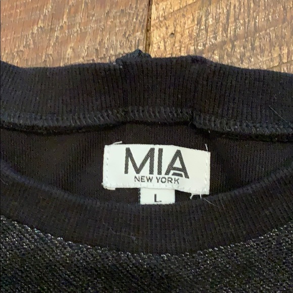 Girls Mia black sparkle sweatshirt - Picture 2 of 4